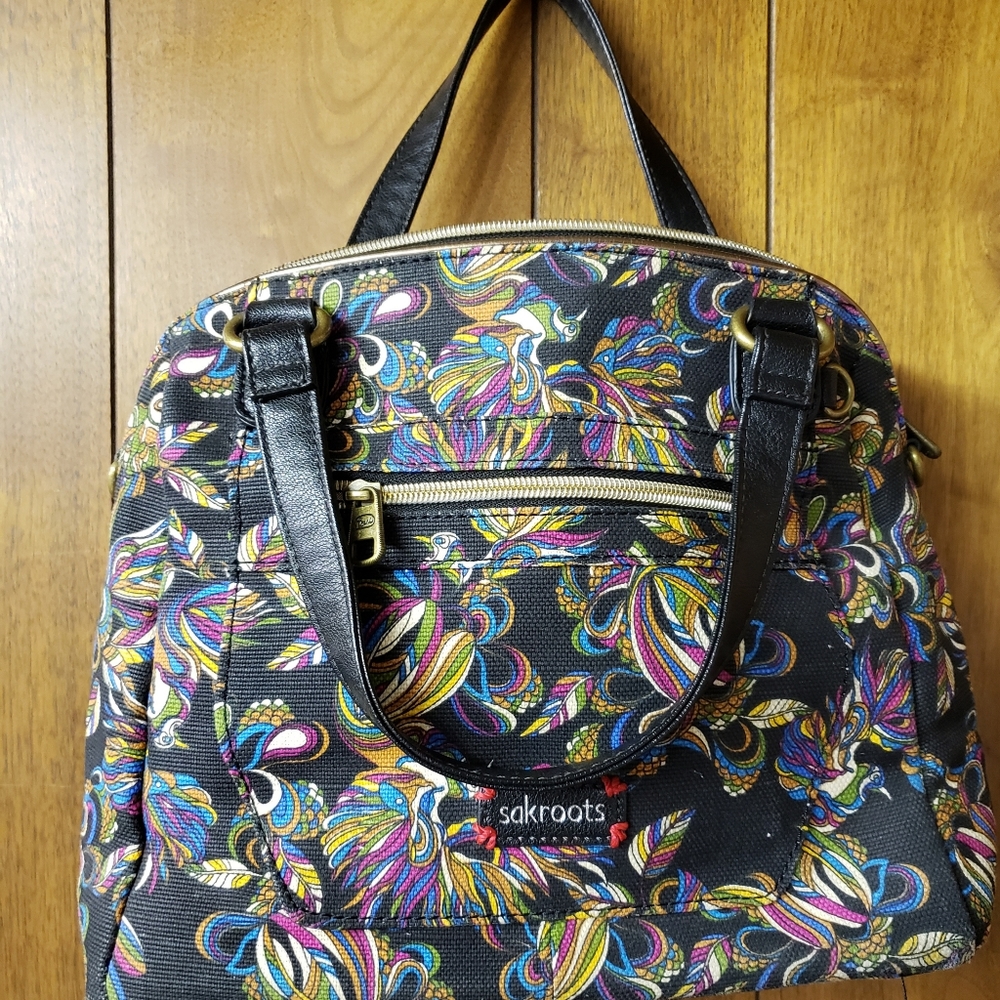 Sakroots Purse- black floral